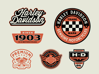 Harley-Davidson Travel Badges Part 3 badge harley davidson luggage tag motorcycle retro travel usa vintage