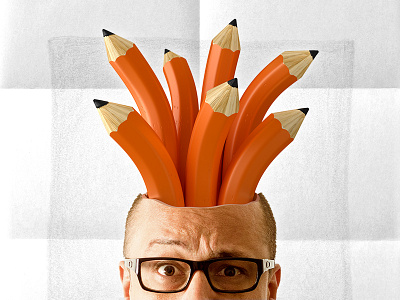 Pencil Head Profile Picture 3d blender design illustration johannesburg south africa