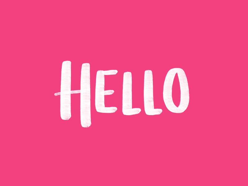 Hello! animation debut gif hello type