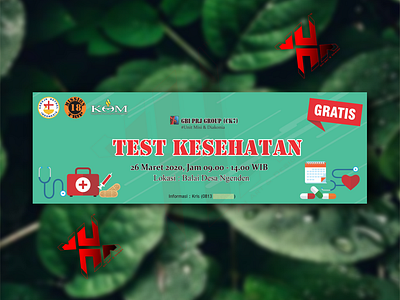 BANNER DESIGN FOR ANNOUNCEMENT OF A FREE HEALTH TEST EVENT