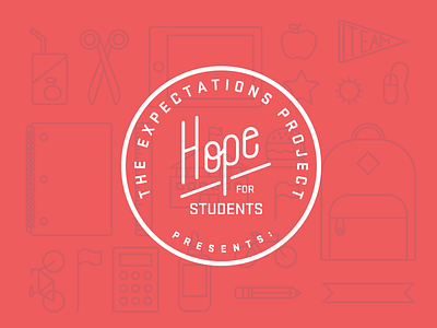 Hope For Students logo branding illustration logo