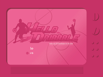 Hello Dribbble design illustration vector