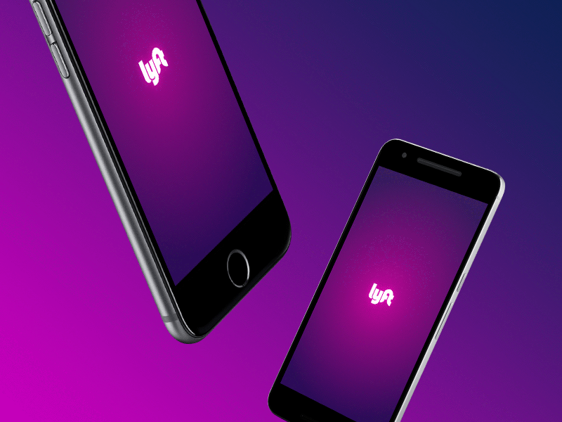 Lyft App Redesign - Launch Screen cars ergonomic glow hot pink launch logo lyft passenger redesign ride splash transportation