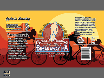 BreakAway IPA Beer Label beer can beer can design beer label design logo illustrator logodesign