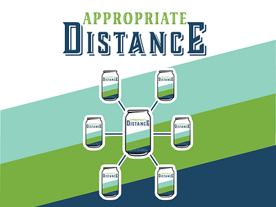 Appropriate Distance adobe illustrator beer beer label contest design contest illustrator logo logo design social distance social distancing vector