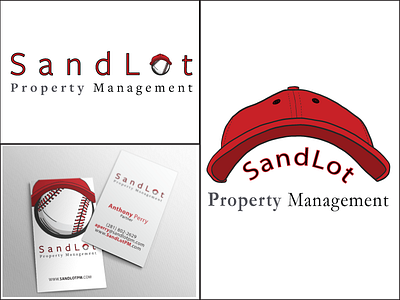 SandLot Property Management branding business cards logo mock up mockup property property management