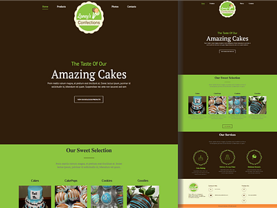 Laney's Confections Website confections cupcakes design development website