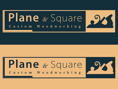 Plane & Square Logo branding illustrator logo woodworking