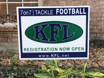 Kingwood Football League Yard Sign