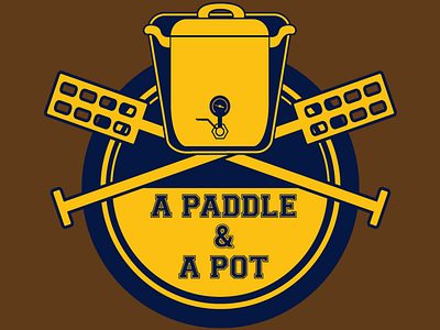 A Paddle And A Pot concept illustrator illustrator design logo vector