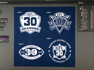 Kingwood Football League - 30 Years football illustrator logo logodesign