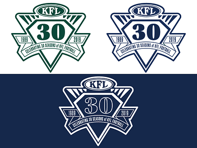 Kingwood Football League 30th Year anniversary football illustrator illustrator cc logo logodesign