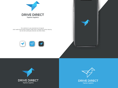 Drive Direct Express Logistics app branding design graphic design icon logo minimal ui ux vector