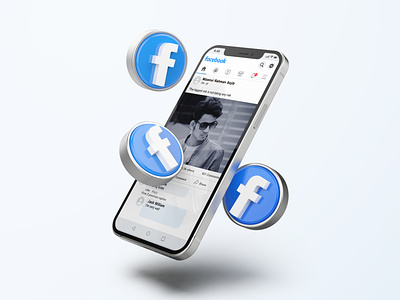 Facebook Post Template 3d branding design face facebook graphic design icon illustration logo minimal motion graphics typography ui vector