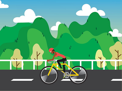 Rider adobeillustrator character cycling design fitness flatillustration graphic design illustration rider