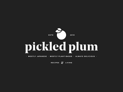 Pickled Plum Logo Identity and Branding Suite brand design brand strategy brand suite branding business cards creative direction design food graphic design iconography illustration japanese logo logo design logo identity logomark minimal serif stationery typography