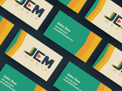 JEM Media Business Card brand identity branding branding and identity collateral content creation media agency retro stationary video content