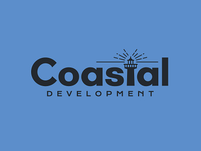 Coastal Development Primary Logotype branding construction lighthouse maine new england real estate residential sans serif