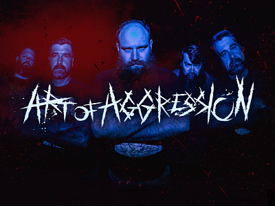 Art of Aggression Primary Logo band brand branding hand drawn type logo metal music slash torn typography