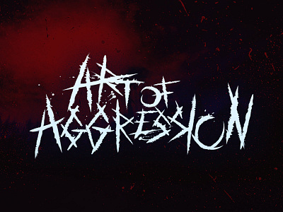 Art of Aggression Alternate Logo band hand drawn type local band logo metal music new england scratch slash typography