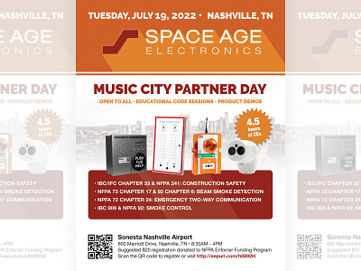 SAE Music City Partner Day Flyer conference fire safety lecture life safety nashville symposium technology