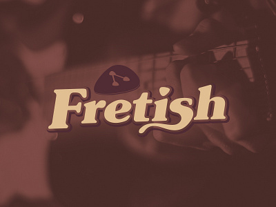 Fretish Logo brand guitar instrument logo music typography
