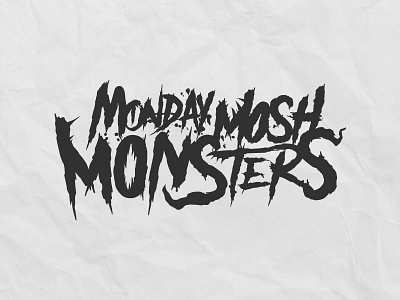 Monday Mosh Monsters Logo branding creepy logo monster spooky typography