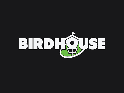 Birdhouse Disc Golf Logo birdhouse branding disc golf frisbee iconography logo sports typography