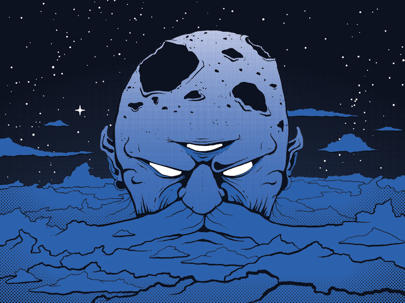 Monolord Gig Poster planet clouds illustration gig poster concert poster band music metal doom