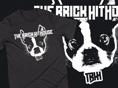 The Brick HitHouse Shirt apparel boston terrier dog logo logomark music puppy recording studio screenprint t shirt typography