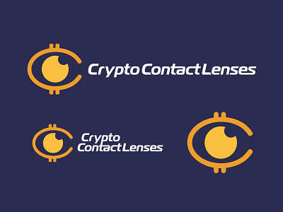Crypto Contact Lenses Logo brand branding contact contact lens contact lenses contacts crypto cryptocurrency e commerce logo optometrist optometry
