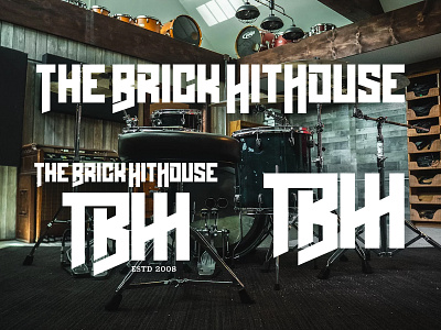 The Brick HitHouse Logo brand branding cape cod logo recording studio typography