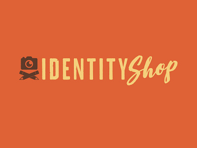 IdentityShop Lockup brand branding branding design camera creative studio illustration logo pencil photography