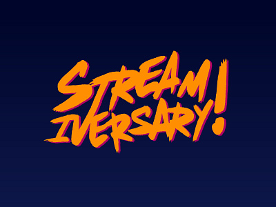 Shaun Zom Gaming Streamiversary 80s anniversary computer game computer games retro steam streamer streaming twitch typography video game video games
