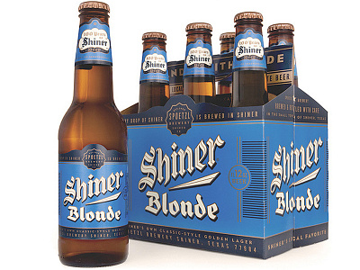 Shiner Blonde beer beer packaging packaging shiner shiner beers work done at mcgarrah jessee