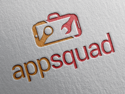 AppSquad app design icon logo orange red