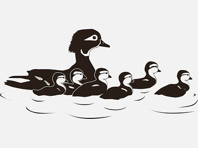 How To Draw A Duck Family 