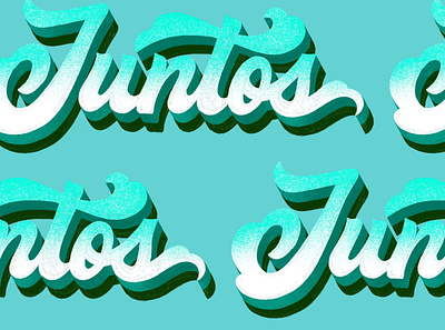 Juntos. (Together) ❤️ hand letter handlettering hispanic heritage month juntos letterer lettering procreate texture together type zoom