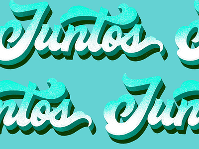 Juntos. (Together) ❤️ hand letter handlettering hispanic heritage month juntos letterer lettering procreate texture together type zoom