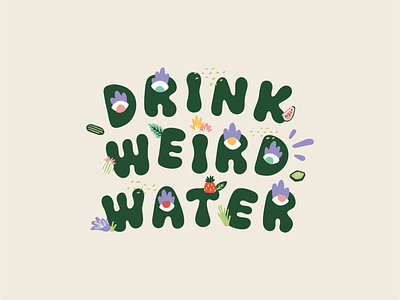 Aura Bora T-shirt lettering handlettering illustration lettering sparkling water type