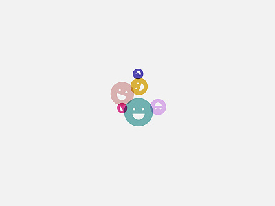 Smiley blob circle color face friends happy icon illustration logo rainbow smile smiley