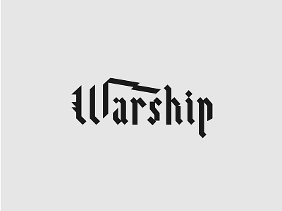 Warship logo - Blackletter