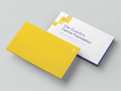 Ellie Guardino Cancer Foundation - Business Card branding business card cancer collateral design foundation illustration logo pattern print system yellow