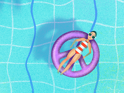 Pollinate with Peace No. 7 - Detail shot chill design series female floaty girl grain peace pool relaxation summer swim swimming pool texture vacation vibes