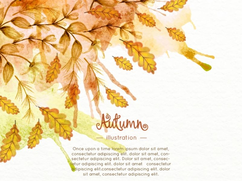 Watercolor Autumn Leaves Background By Adinanart On Dribbble