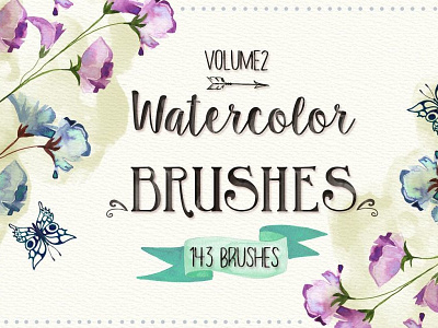 143 Watercolor Brushes