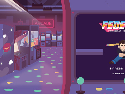 Background arcade game illustration pixel art