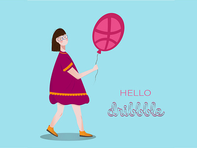 Hello dribbble!!! art debut debut shot debutshot design first shot firstshot flat hello hello dribble hellodribbble icon illustration illustrator typography vector