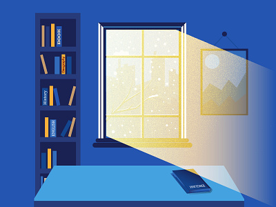 Room with winter window and grainy light art grainylight graphic design illustration light room winterwindow