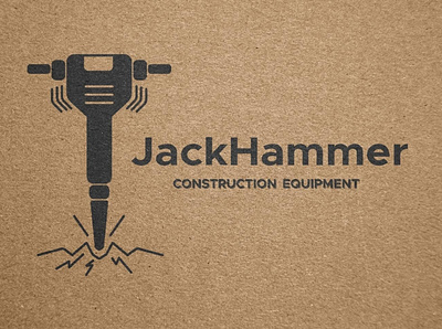 Logo for a construction equipment rental company adobeillustrator branding composition construction graphic design jackhammer logo logo design logomaker logotipe minimalistic vector